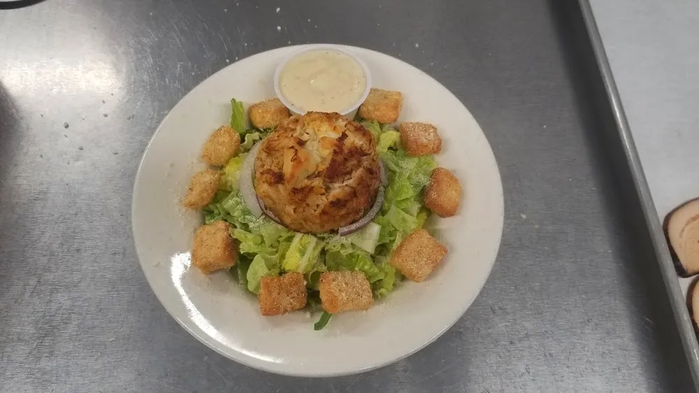 Caesar Salad with Crabcake
