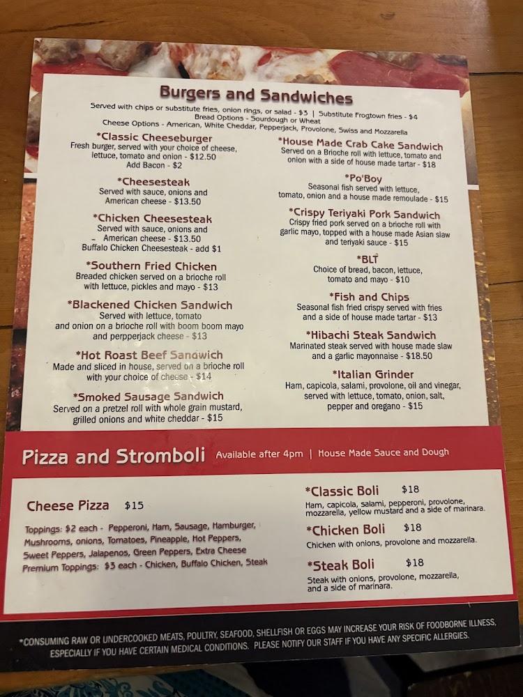 Frogtown Cafe Menu image 1