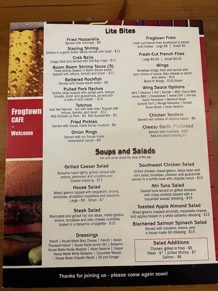 Frogtown Cafe Menu image 3